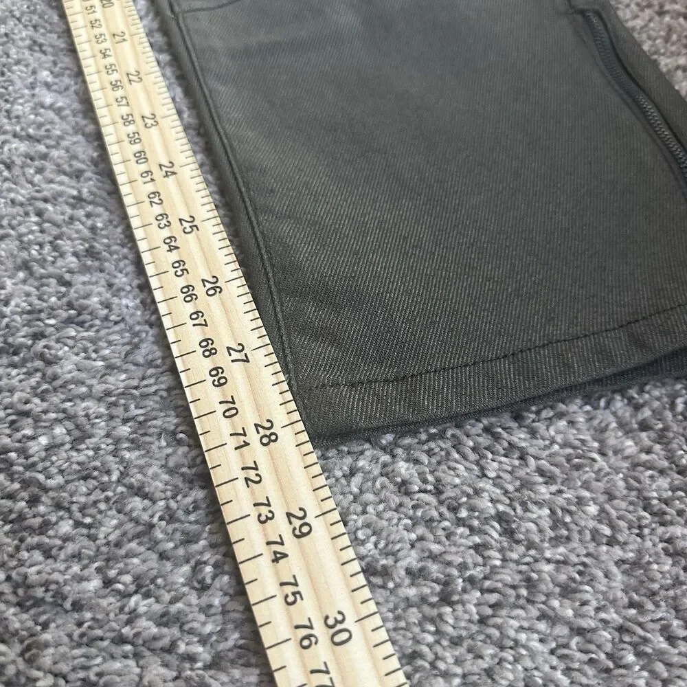 Akademiks Mens 36x30 Green Zipper Ankle Jeans Denim Streetwear Y2K Straight Leg